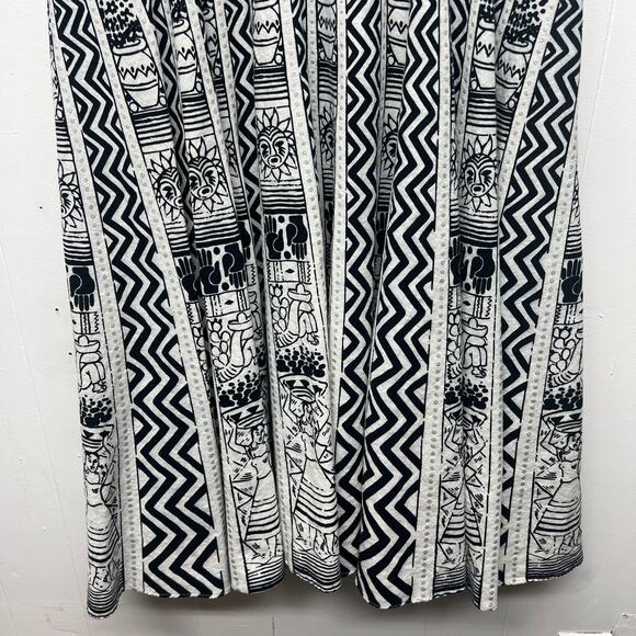 Coldwater Creek Color Block Women's Aztec Print Dress Size 10 Line Cotton Blend - Picture 9 of 13